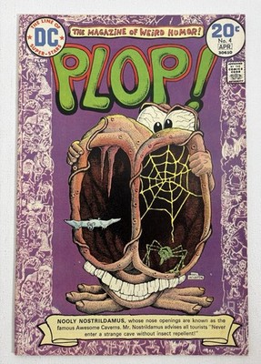 PLOP! #4 (1974) - The Magazine Of Weird Humor! Nooly Nostrildamus On The Cover!