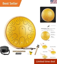 Portable Steel Tongue Drum 13 Inch - Relaxing Sounds for Mindfulness Practices