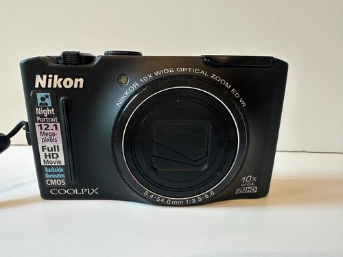 Nikon Coolpix S9100 Compact 12.1MP - Zoom 18x - Noir - Occasion Avec Accessoires
