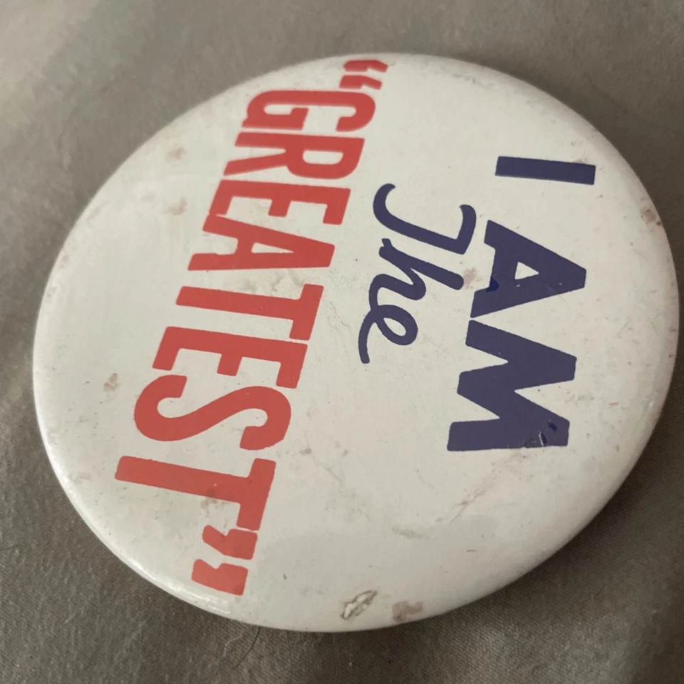Muhammed Ali Cassius Clay Vintage 1960s I am The Greatest Pin back button badge - Image 4 of 4