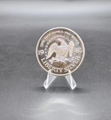 Vintage1985 Liberty Eagle A-Mark Bell 999 Fine Silver One Troy Ounce
