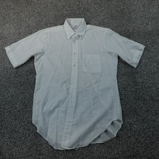 VTG Arrow Shirt Mens S 15 White Decton Sanforized Button Down Retro USA 60s 70s