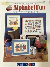 Dimensions Cross Stitch Pattern “Alphabet Fun” Leaflet Book 3 #127 (c 1987)