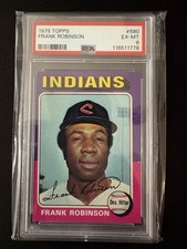 Topps 1975 Frank Robinson #580 Indians PSA 6 Baseball Card Base Set