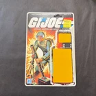 1982 HASBRO GI JOE SHORT FUZE v1 STRAIGHT ARM FIGURE FULL UNCUT 9 BACK FILE CARD