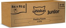 Whiskas Junior Poultry Selection in Jelly 84x85g Wet Kitten Food 4.52 per kilo