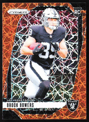 2024 Prizm Orange Lazer Prizms Brock Bowers Rookie Las Vegas