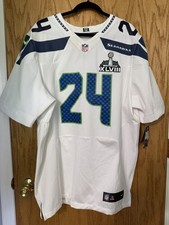 Auténtica camiseta Marshawn Lynch Seattle Seahawks Nike Elite para hombre talla: 48