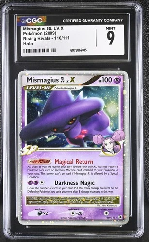 CGC 9 MINT Mismagius GL LV.X 2009 Rising Rivals 110/111 Holo Pokemon Card