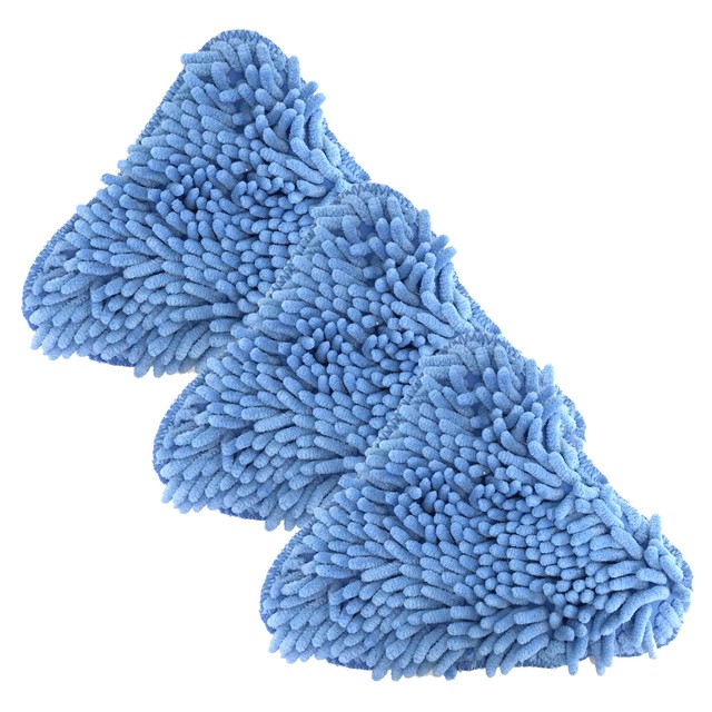 3 H2O Steam Mop X5 Pads Coral Blue Chenille H20 Compatible Replacement Washable for sale online
