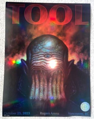 Tool Band Concert Tour Poster Vancouver Canada October 23 2023