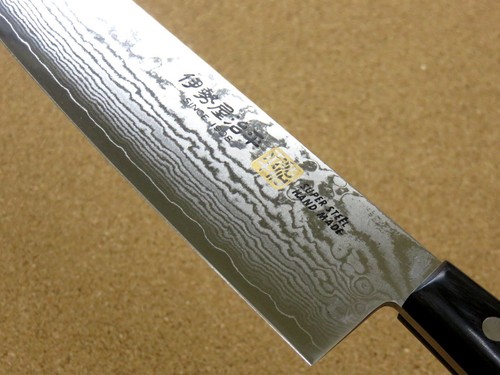Japanese SETO ISEYA-G Kitchen Santoku Knife 180mm 7.1" VG-10 Damascus SEKI JAPAN - Picture 5 of 10