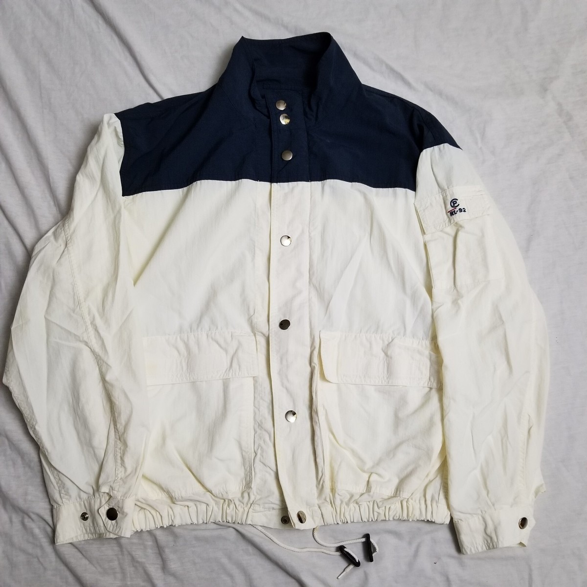 VTG 90s Polo Ralph Lauren 92 Jacket Windbreaker Blue White