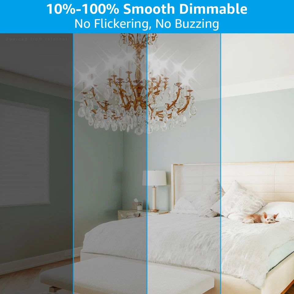 5.5W Dimmable E12 LED Candelabra Bulb, 60W Eqv. 4000K, Pack of 6 - Image 3 of 4