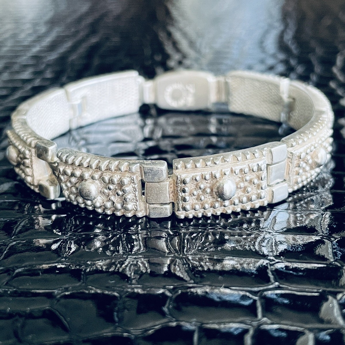 D'MOLINA TAXCO 925 STERLING SILVER PANEL HEAVY BRACELET MEXICO | eBay