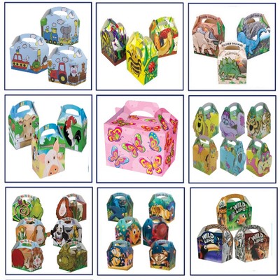 TIER MOTTOPARTY ESSEN BOXEN KINDER ESSEN GESCHENK BEUTE TASCHE - HAUSTIER, BAUERNHOF, ZOO TIERE