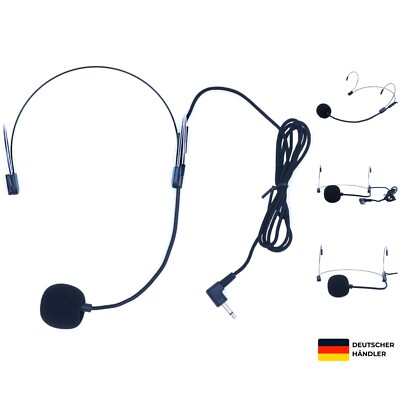 Schwarz Professionelles Headset-Mikrofon, Kompatibel Mit Kabellosem System, O...