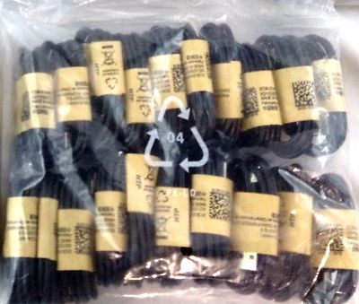 lot 20 X BLACK Micro USB Sync Charger Cable for Samsung Galaxy S4 S3 S2 S5 S6 
