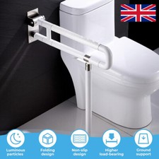 Safety Hand Rail Drop Down Fold Up Disabled Grab For Bath Bathroom Toilet Bar UK