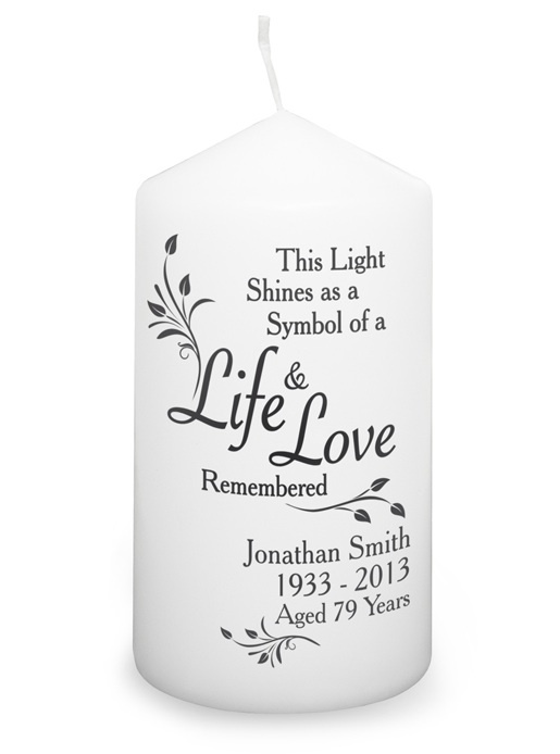 PERSONALISED MEMORIAL CANDLE Gifts Present For Christmas Funeral Remembrance eBay
