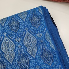 Blue silk brocade fabric upholstery craft fabric by the yard jacquard fabric