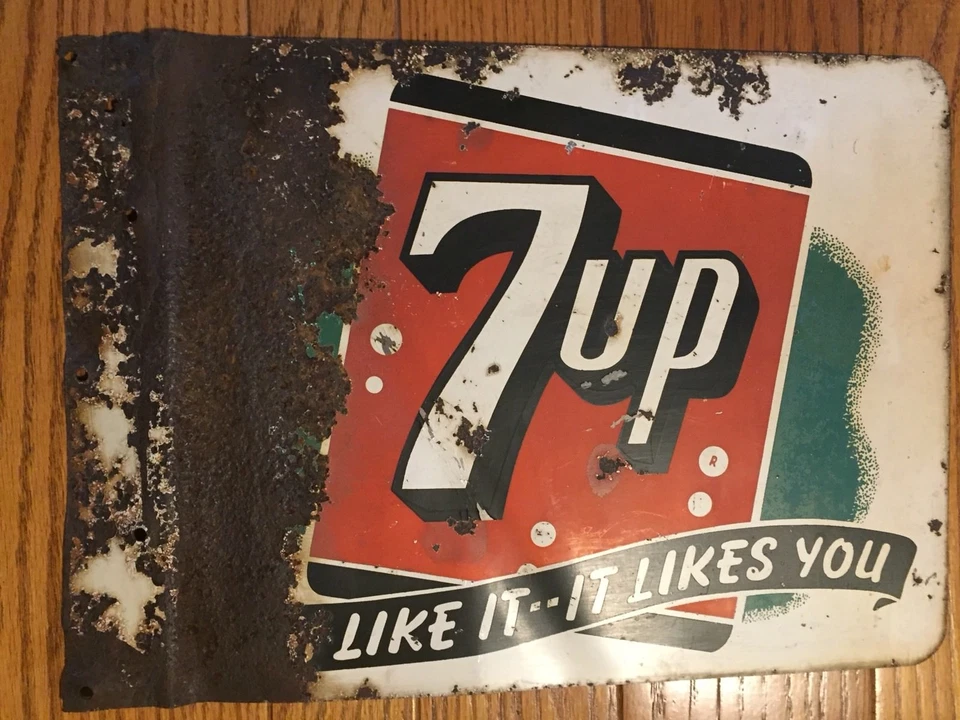 De colección Metal 1950’s 7UP You Like It Likes You, Stout Sign Co. St. Louis, MO. USA Foto 2 de 4