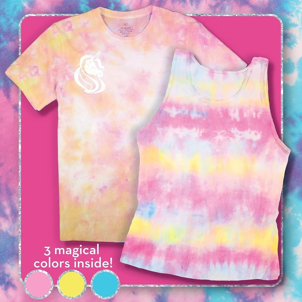 4x Tie Dye Kit - 12 Magical Colours with Gloves, Bands & Sheet for Arts & Crafts - Image 4 of 4