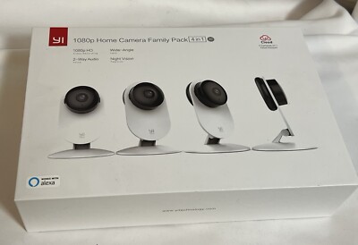 Indoor Security Camera YI 2MP 1080p Full HD Wireless IP - White - 4 Pieces
