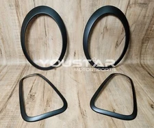 US Stock Set Matt Black Front & Rear Light trims for MINI Cooper S R50 R52 R53