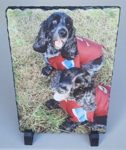 PERSONALISED ROCK PHOTO SLATE CHRISTMAS PRESENT BRITHDAY GIFT CUSTOM FREE STAND - Picture 3 of 5