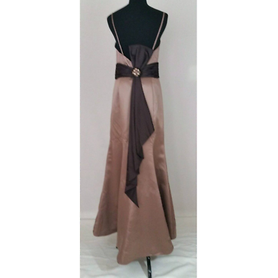 David's Bridal Latte Spaghetti Strap Bridesmaid Dress Lined A-Line Sz 4 |  eBay