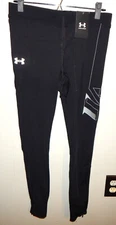 Under Armour Run Graphic Tights Men's Size L Black/Graphite 1374703 Running
