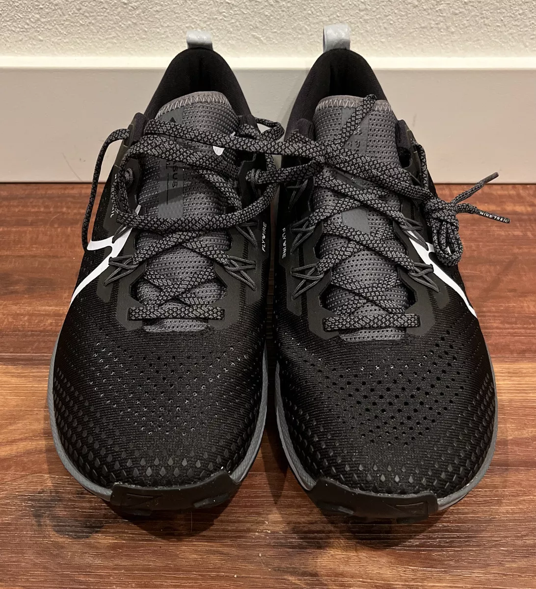Nike React Pegasus Trail 4 Black Grey Shoes Sneakers DJ6158-001 Men's Size 9.5