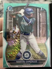 2023 Bowman Martin Gonzalez Chrome Aqua Shimmer Refractor #/125 Mariners 🔥💎⚾️