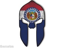 MOLON LABE SPARTAN HELMET MISSOURI FLAG 5" STICKER DECAL MADE IN USA