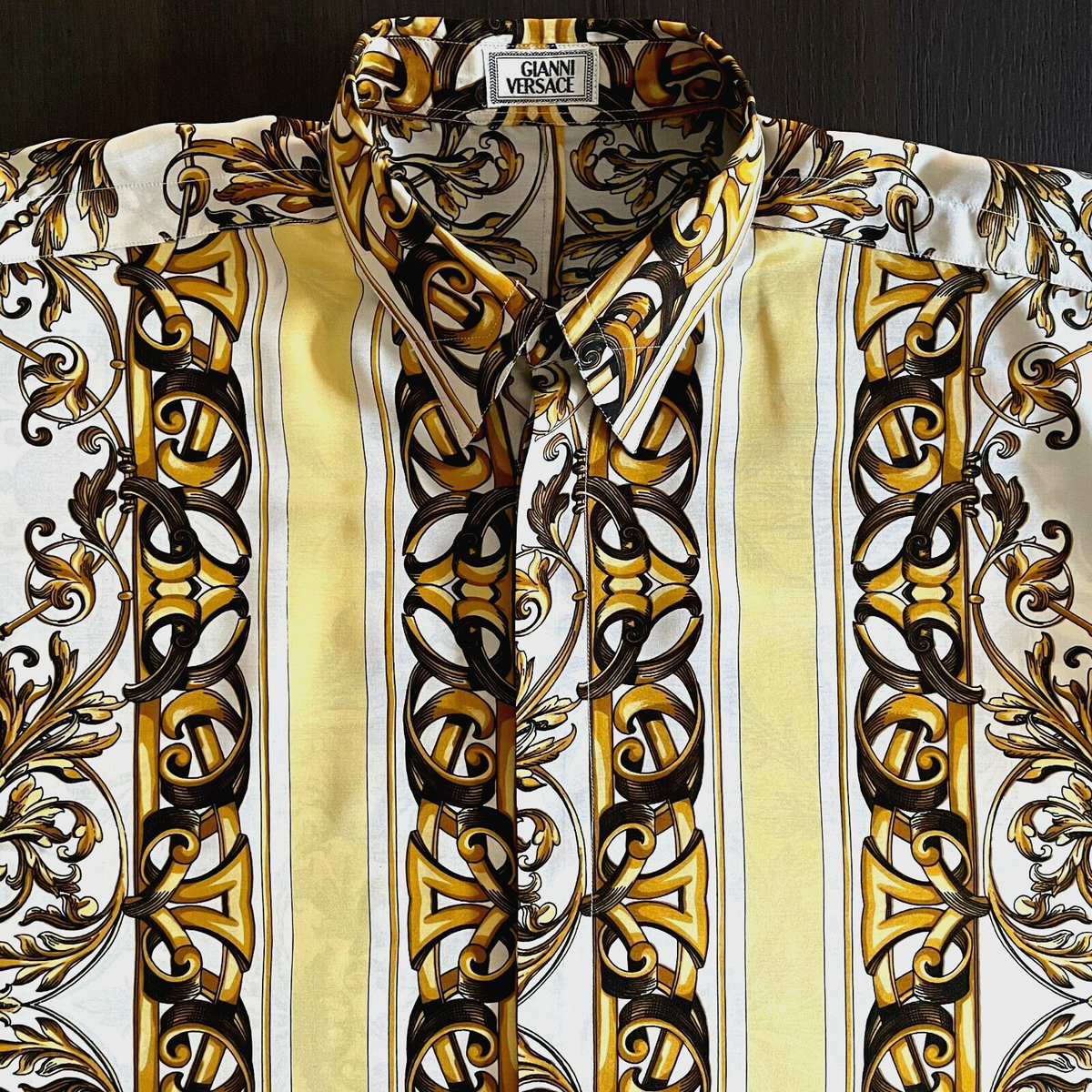 GIANNI VERSACE silk shirt Baroque print size IT 50 from S/S 1992