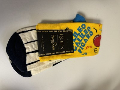 Happy Socks Queen Bohemian Rhapsody Limited Edition Yellow Keys Music Unisex NWT