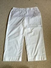 Womens Pants-TALBOTS-white cotton stretch "Perfect Skimmer" straight leg-8