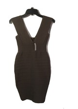 NWT Windsor Women S Brown Moch V-Neck Bodycon Sleeveless Dress $66