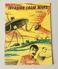 Invasion From Mars by H.G. Wells, 1968, Illustrated Vintage Sci-Fi Classic Book