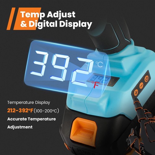100W Cordless Glue Gun Temp Adjustable LCD Digital Display Fast Heating Kit - Picture 5 of 5