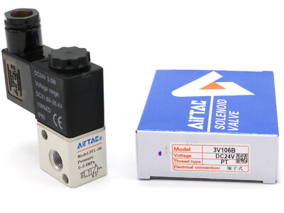 AIRTAC Solenoid Valve Air Valve 3V106 / 3V1-06 DC 12V 24V AC 110V 220V