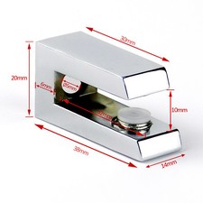 2 ADJUSTABLE SHELF SUPPORT GLASS CLAMP BRACKET RACK CHROME MIRROR RACK 4 To 10mm