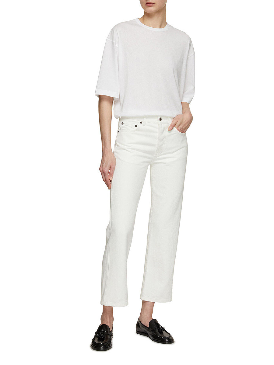 FILA T shirt donna THE ROW cotone cashmere estiva nuova top maniche corte sciolto