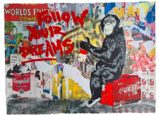 Mr. BRAINWASH Thierry Guetta EVERYDAY LIFE Money MONKEY POPART 1/1 Hand Signed