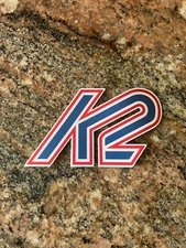K2 Ski Sticker - red white blue Skiing Snowboarding Skis Mountain Sports Gear