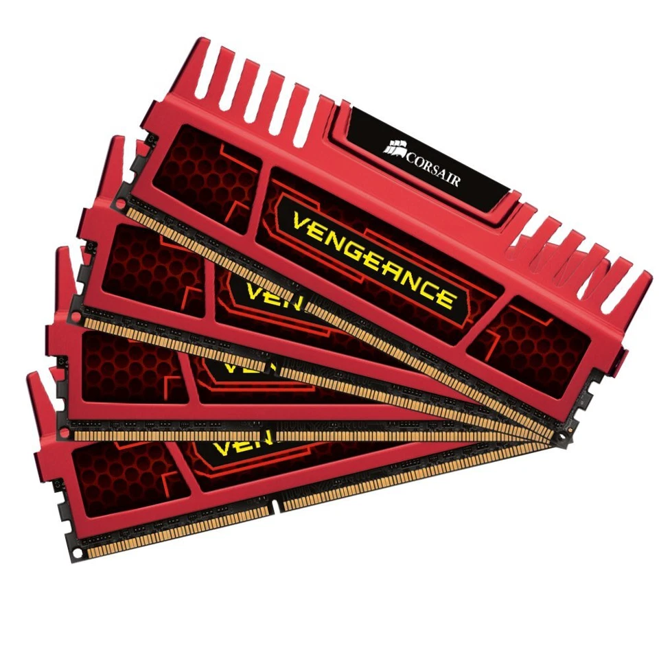 Corsair 32GB 4x 8GB DDR3 1866MHz CL10 PC3-14900U 240Pin DIMM Desktop Memory Red - Image 2 of 4
