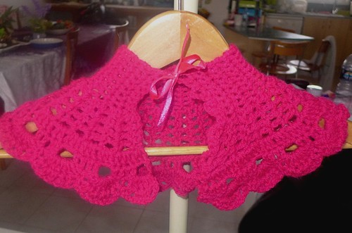 Handmade Crocheted Collar Scarf Pink Color For Girls Age 3-6 Neck Warmer Gift - Picture 7 of 12