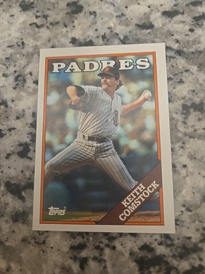 1988 Topps Keith Comstock ''Padres'' in White #778 Error Card RARE Mint.