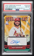 2023 Topps Big League Opening Act FoilFractor 1/1 Alec Burleson PSA 8 Auto 1an5